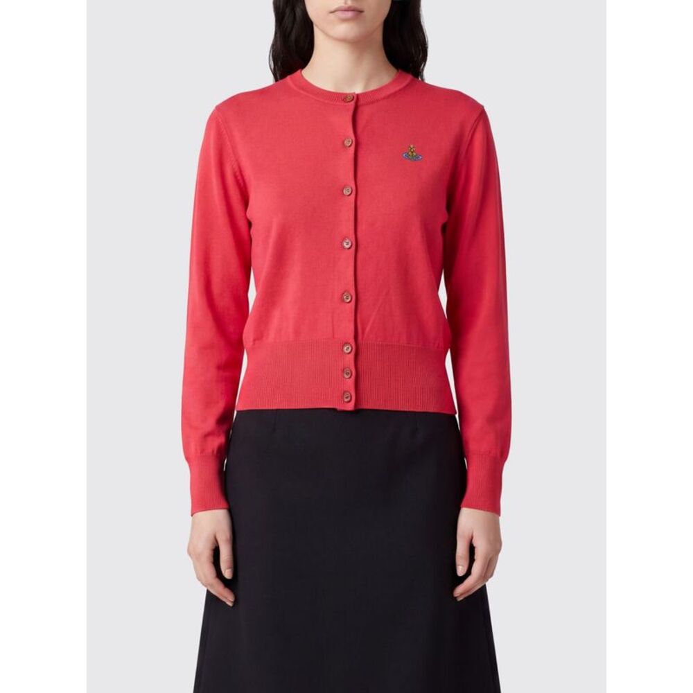 Slim Fit Cotton And Cashmere Cardigan Vivienne Westwood With Orb Logo
